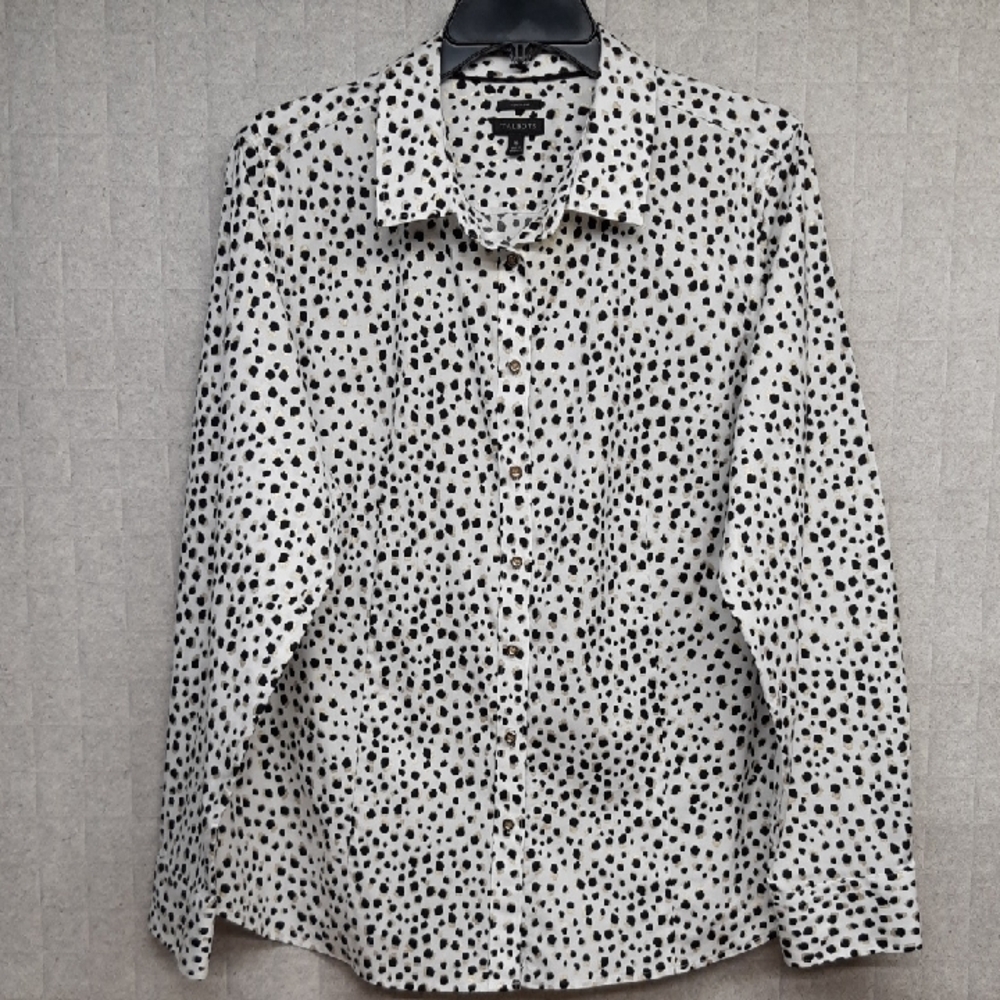 Talbot's No-Iron Abstract Print Blouse